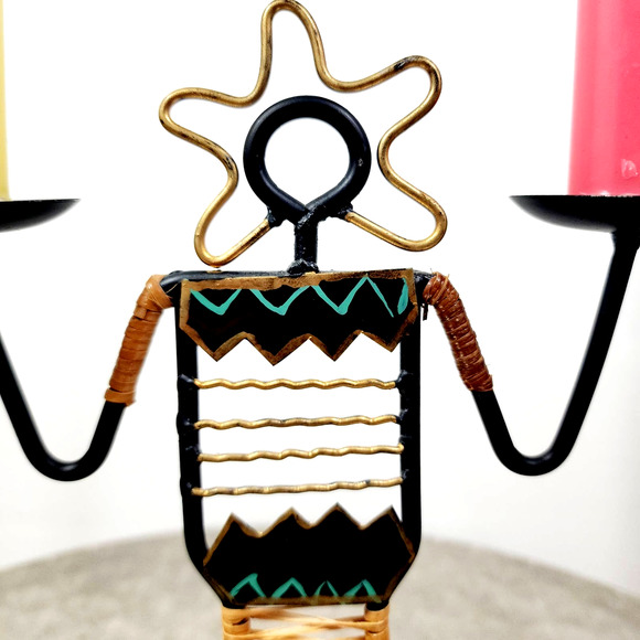 Vintage Laurids Lonborg Balancing Candlestick Man Tribal MCM Mid-Century Modern - Picture 7 of 16